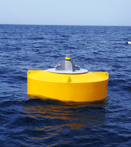 tritonbuoys TMB-2400 buoy yellow colour in water